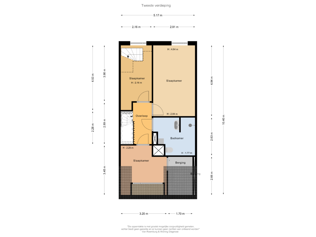 Bekijk plattegrond van Tweede verdieping van Groenlandstraat 12