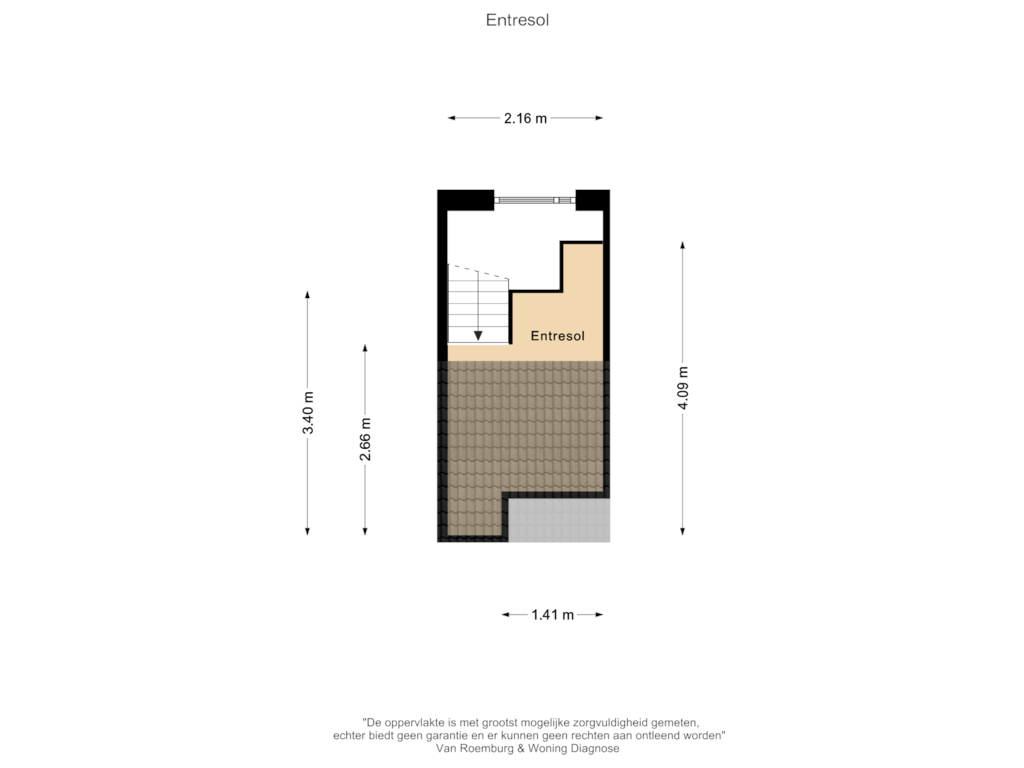 Bekijk plattegrond van Entresol van Groenlandstraat 12