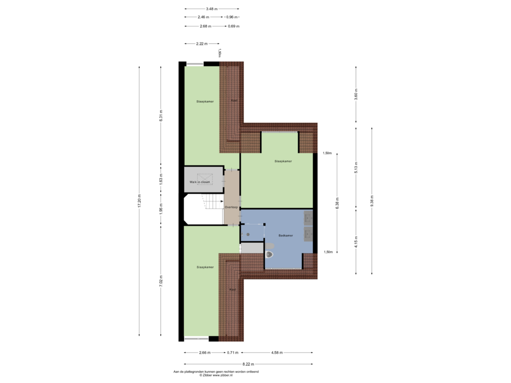 View floorplan of Eerste Verdieping of Voorschoterweg 71-B