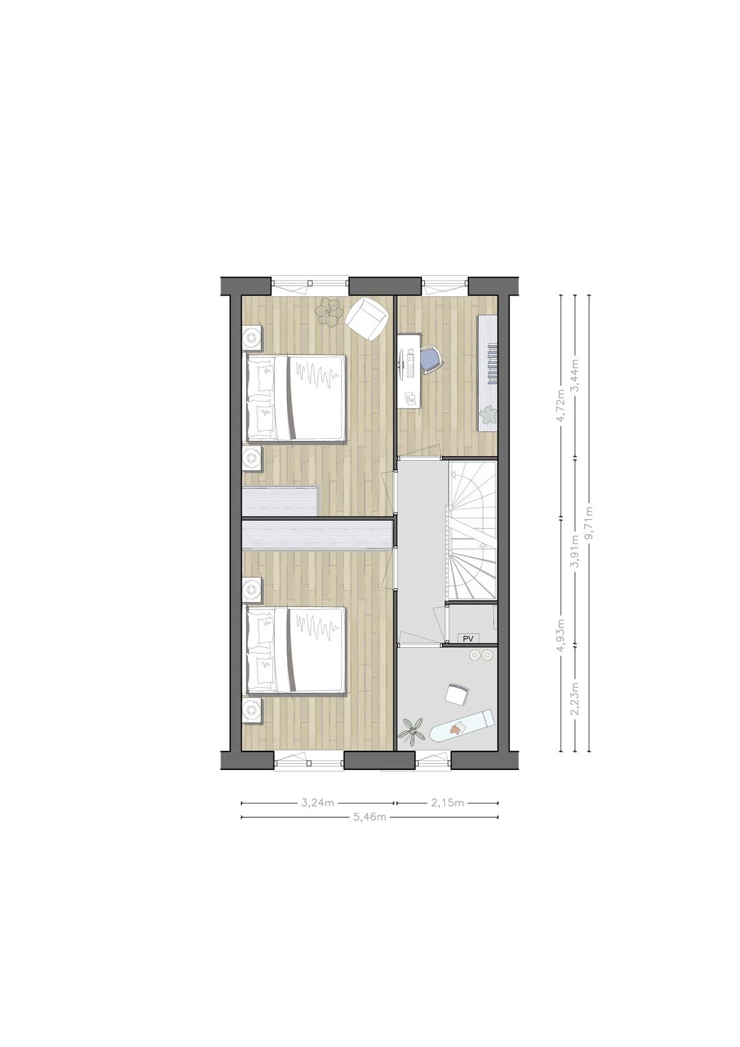 Foto 8 van Stadshuizen P.C. Hooftlaan (Bouwnr. 55)