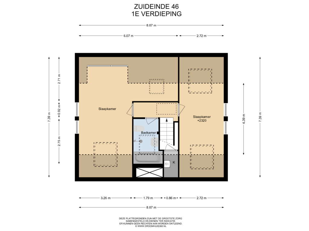 View floorplan of 1E Verdieping of Zuideinde 46