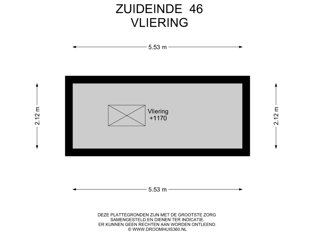 View floorplan of Vliering of Zuideinde 46