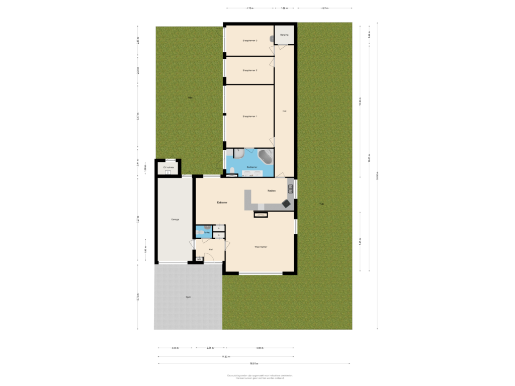 Bekijk plattegrond van Begane Grond met Tuin van Denderstraat 17