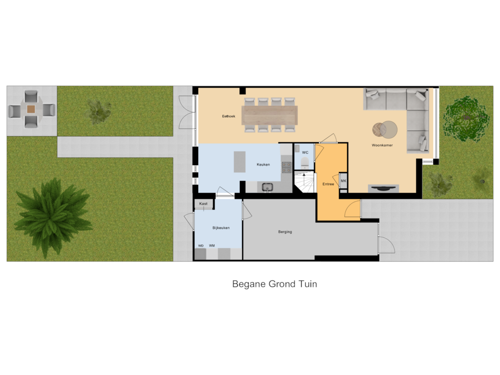 View floorplan of Begane Grond Tuin of van Loonstraat 9