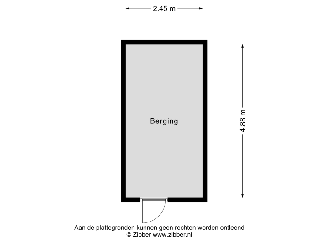 Bekijk plattegrond van Berging van Bontwerkersdreef 16-C