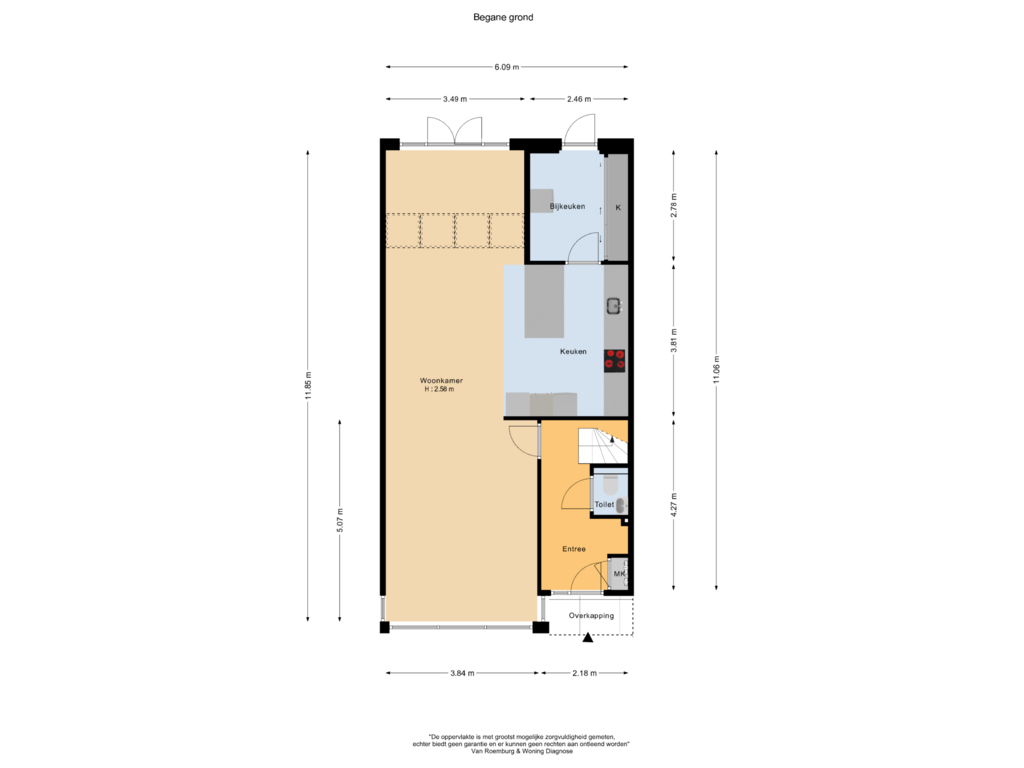 View floorplan of Begane grond of Wittenburg 191