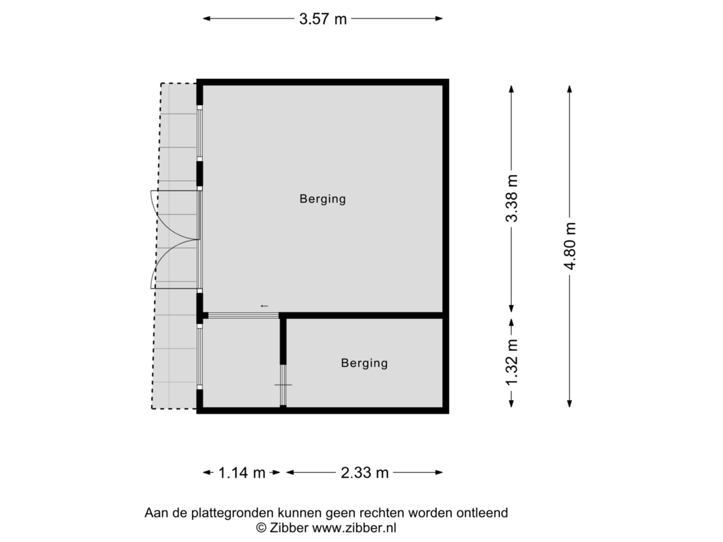 Bekijk plattegrond van Berging van Achthoevenstraat 84