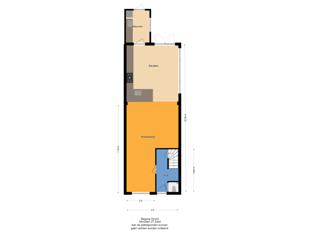 Bekijk plattegrond van Begane grond van Gerolaan 27