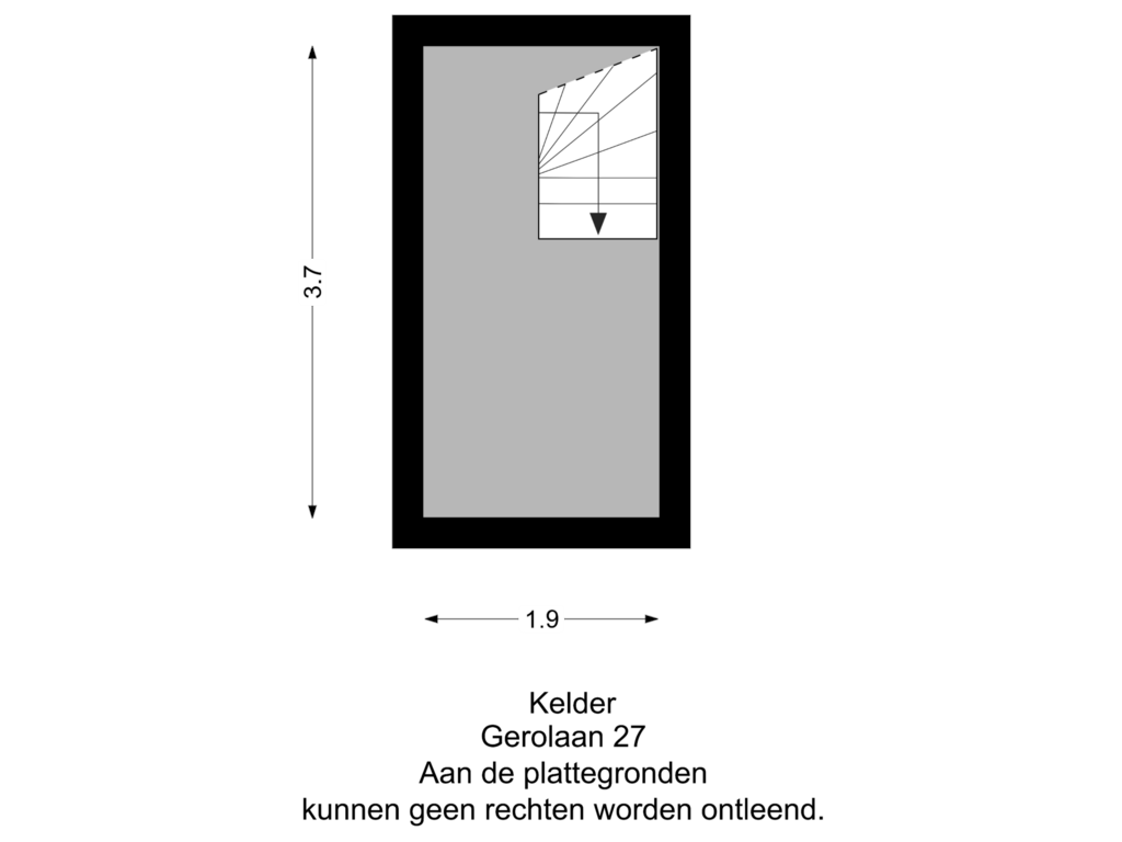 Bekijk plattegrond van Kelder van Gerolaan 27