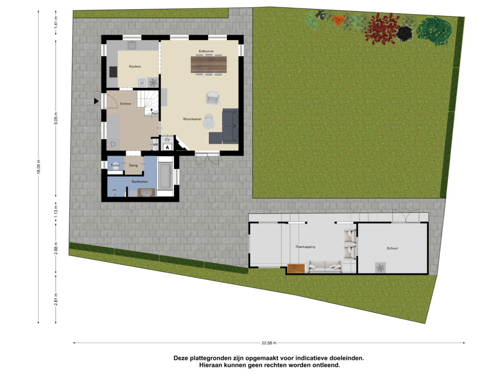 View floorplan of Begane Grond Tuin of Oosteinde 21