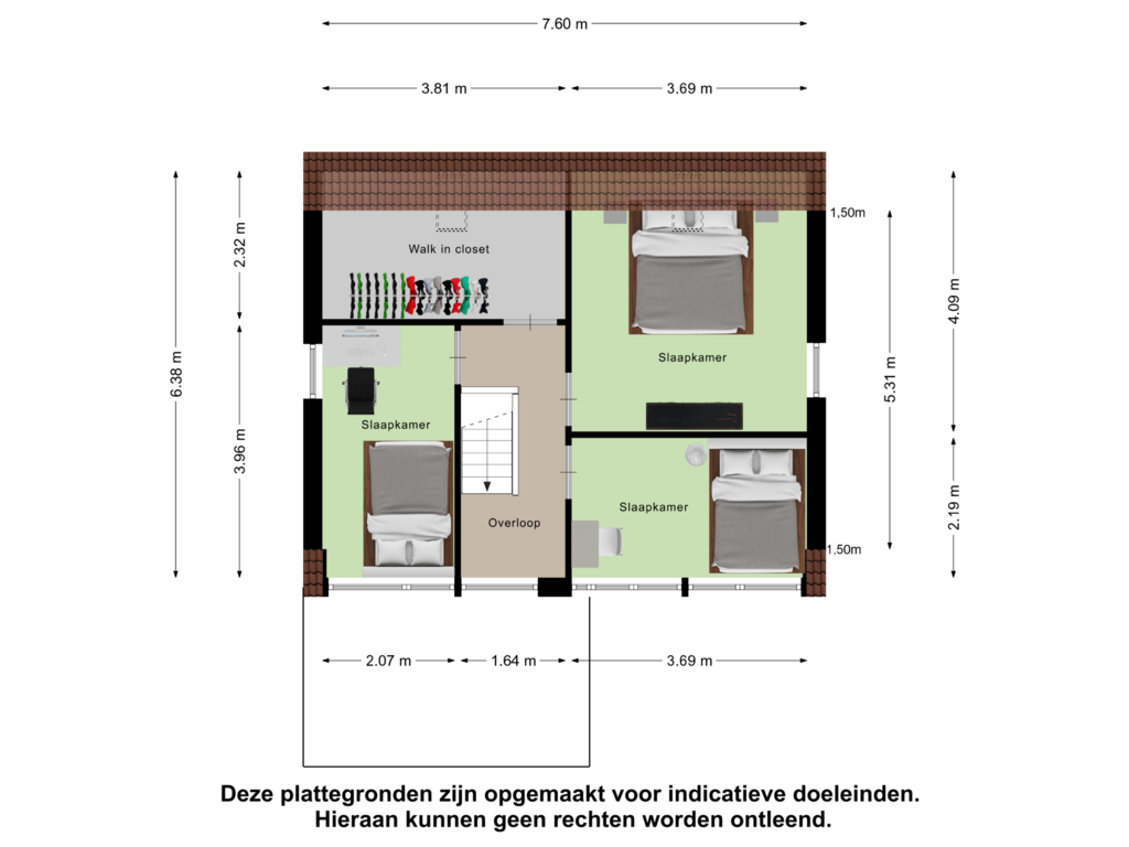 View floorplan of Eerste Verdieping of Oosteinde 21