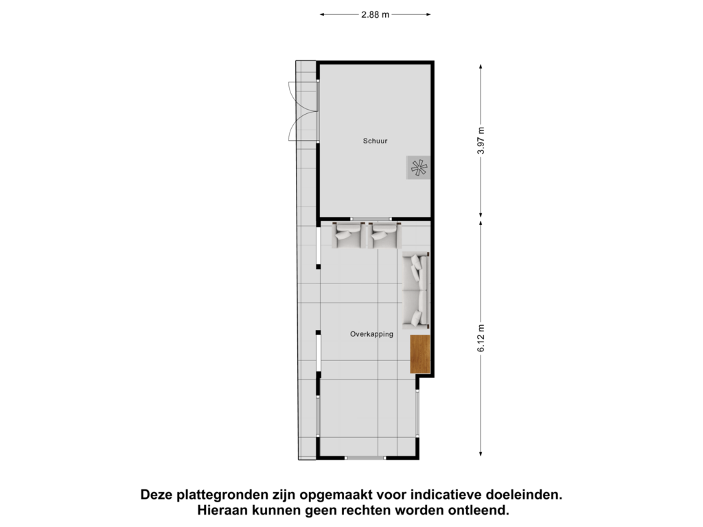 View floorplan of Schuur of Oosteinde 21