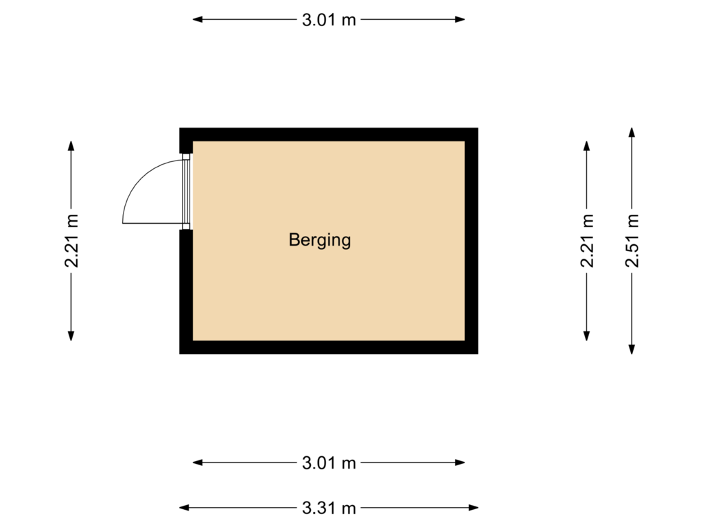 View floorplan of Berging of Mozartstraat 77