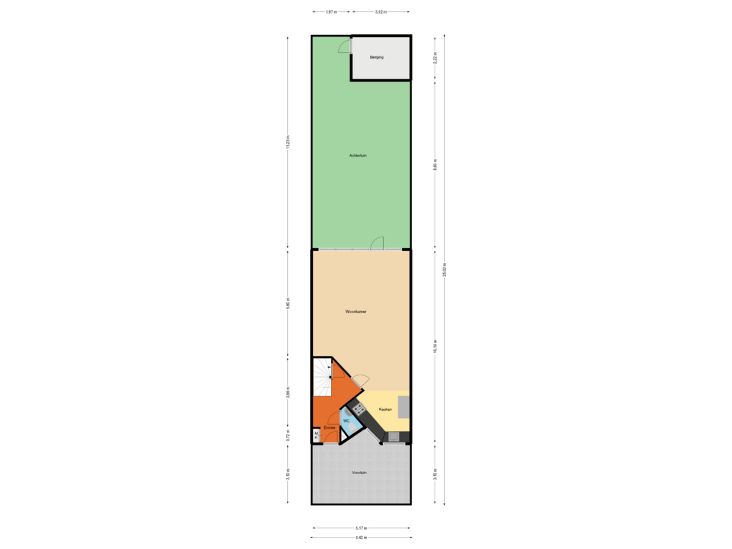 View floorplan of Tuin of Mozartstraat 77