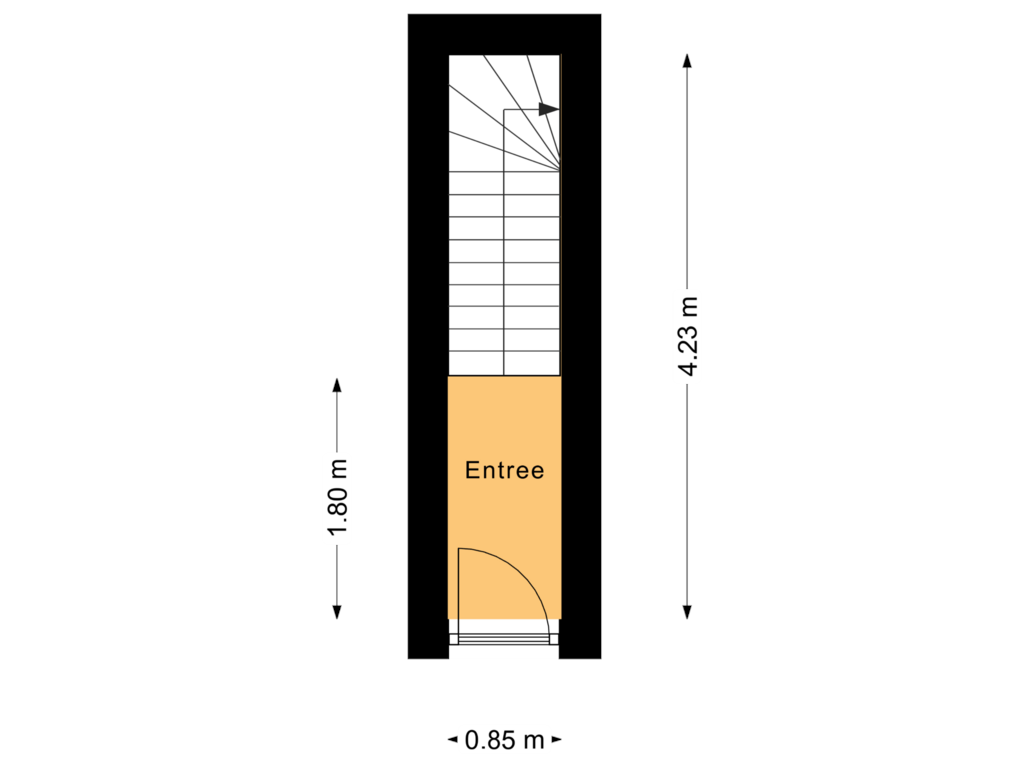 View floorplan of Entree of Prins Bernhardkade 27-B