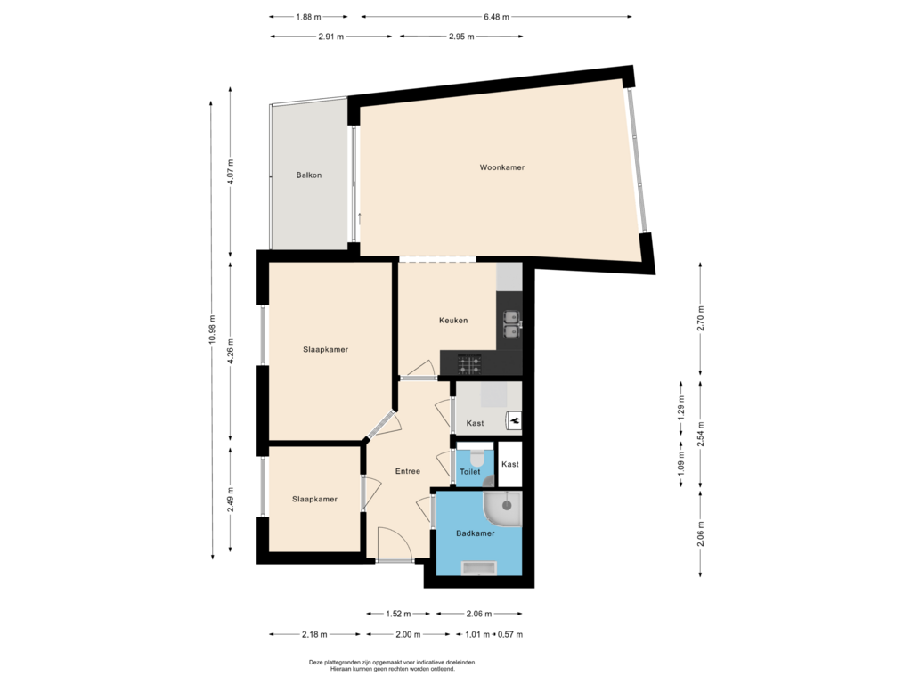 Bekijk plattegrond van Appartement van Adigestraat 186