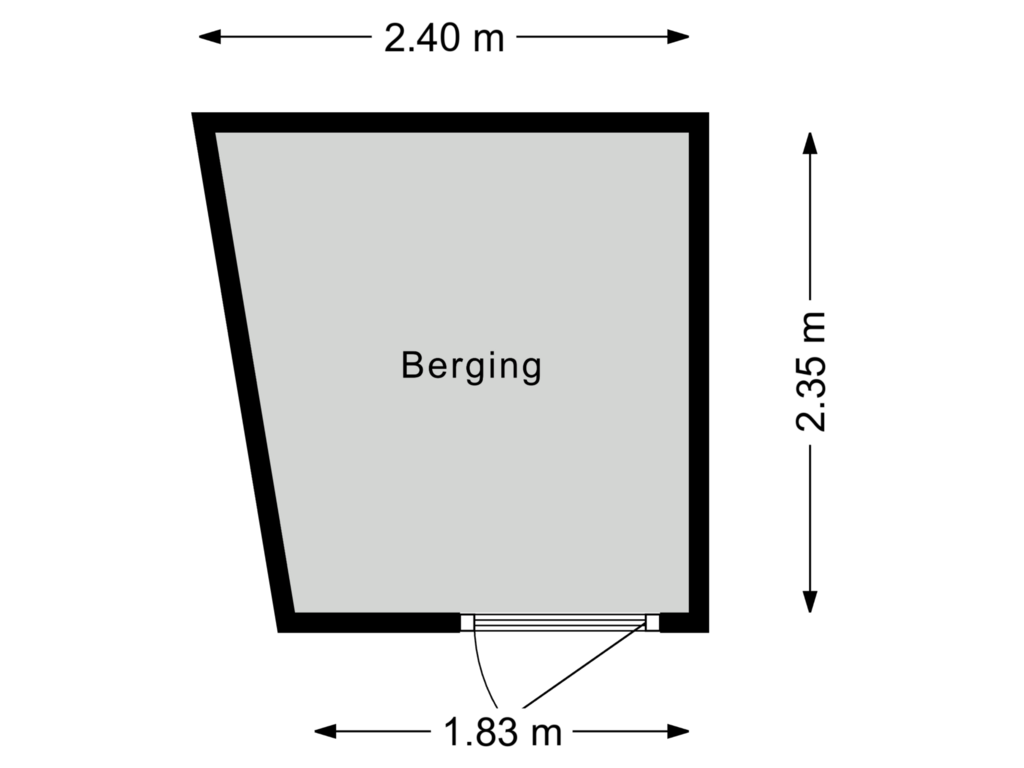 Bekijk plattegrond van Berging van Adigestraat 186