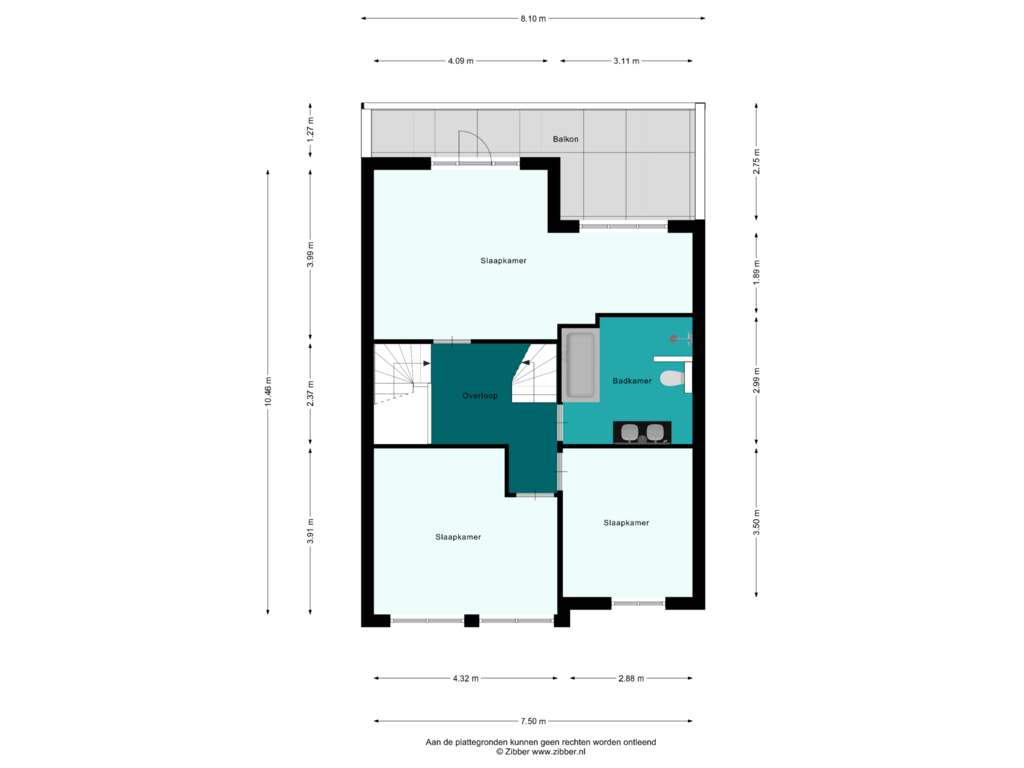 Bekijk plattegrond van Eerste Verdieping van Jol 21