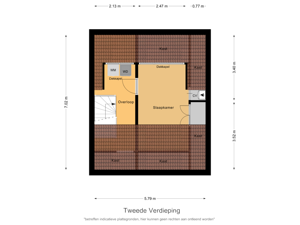 View floorplan of Tweede Verdieping of Leeuweriklaan 27