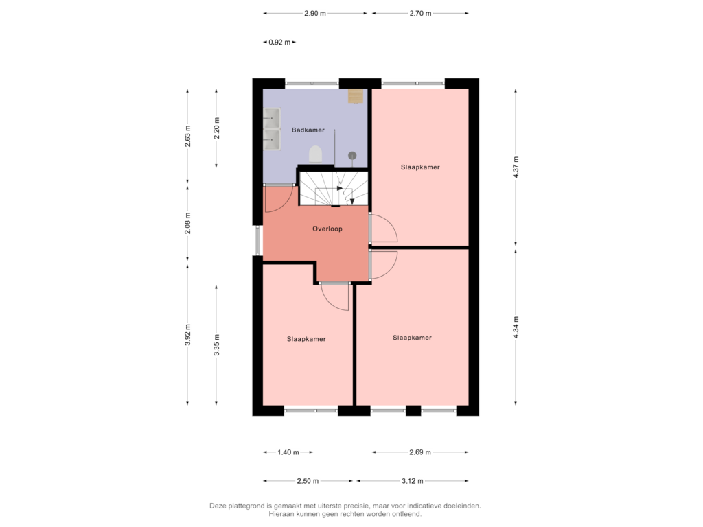 View floorplan of 1e Verdieping of Schieland 20