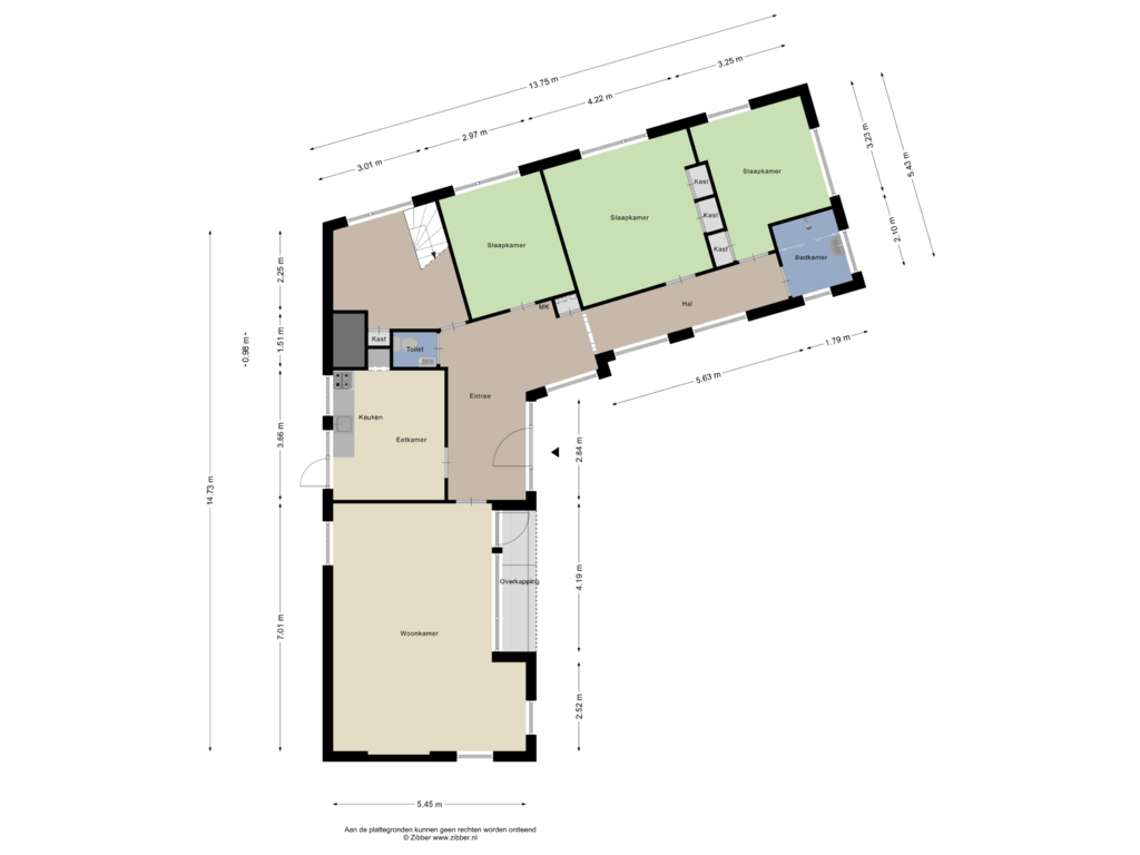 View floorplan of Begane Grond of Jan van Rotselaerlaan 4