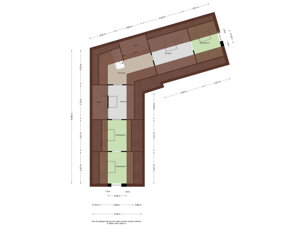 View floorplan of Eerste Verdieping of Jan van Rotselaerlaan 4