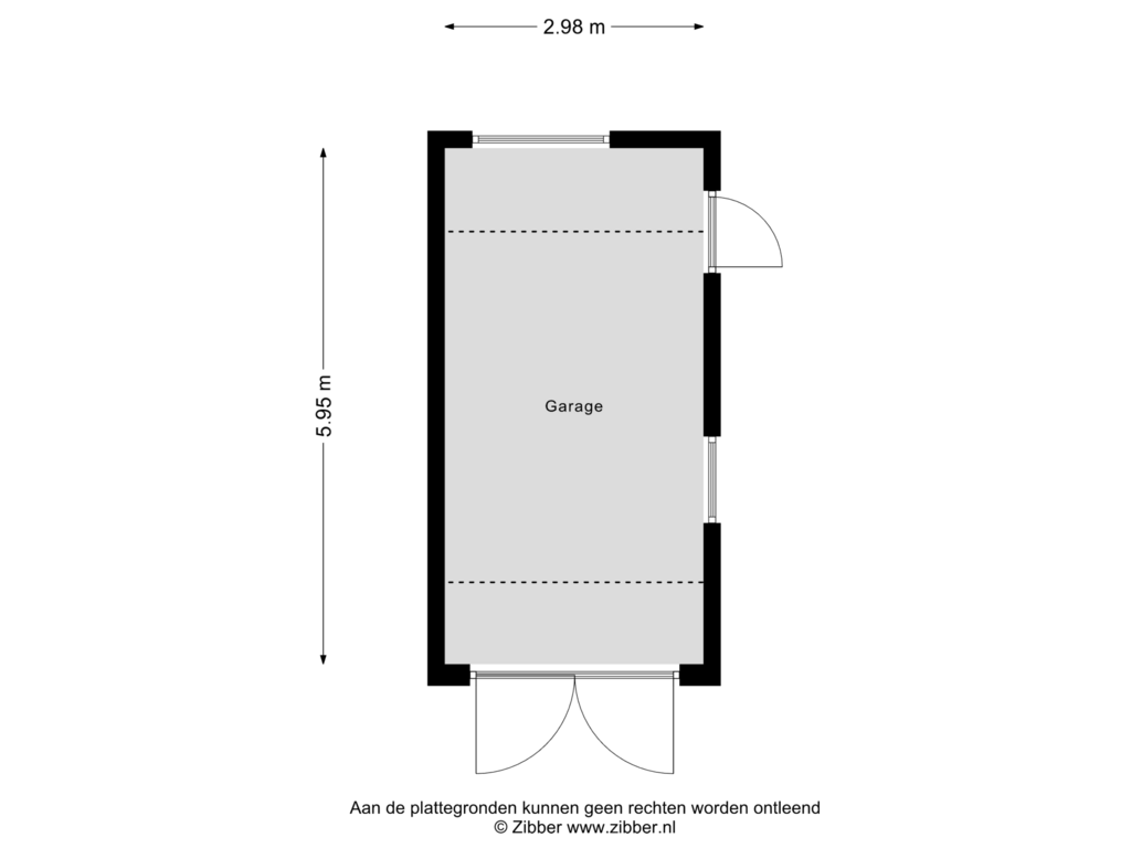 View floorplan of Garage of Jan van Rotselaerlaan 4