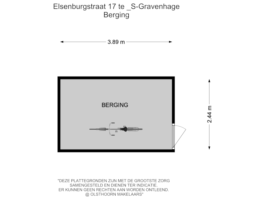 Bekijk plattegrond van Berging van Elsenburgstraat 17