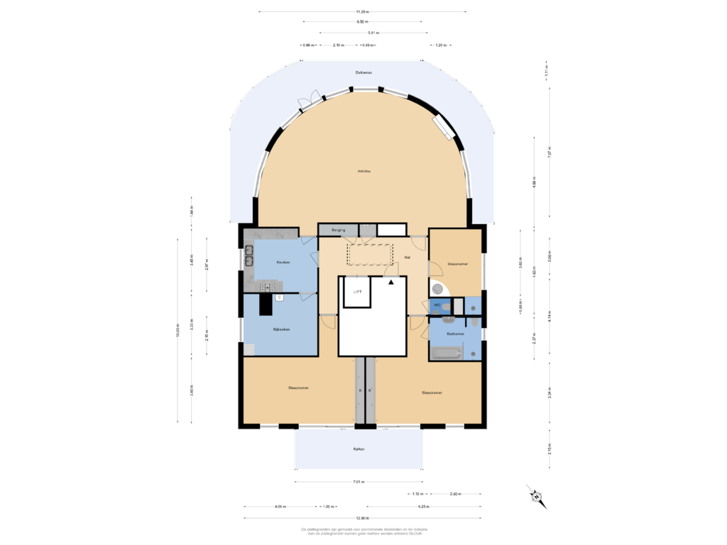 View floorplan of 4e Verdieping of Oostsingel 178-H