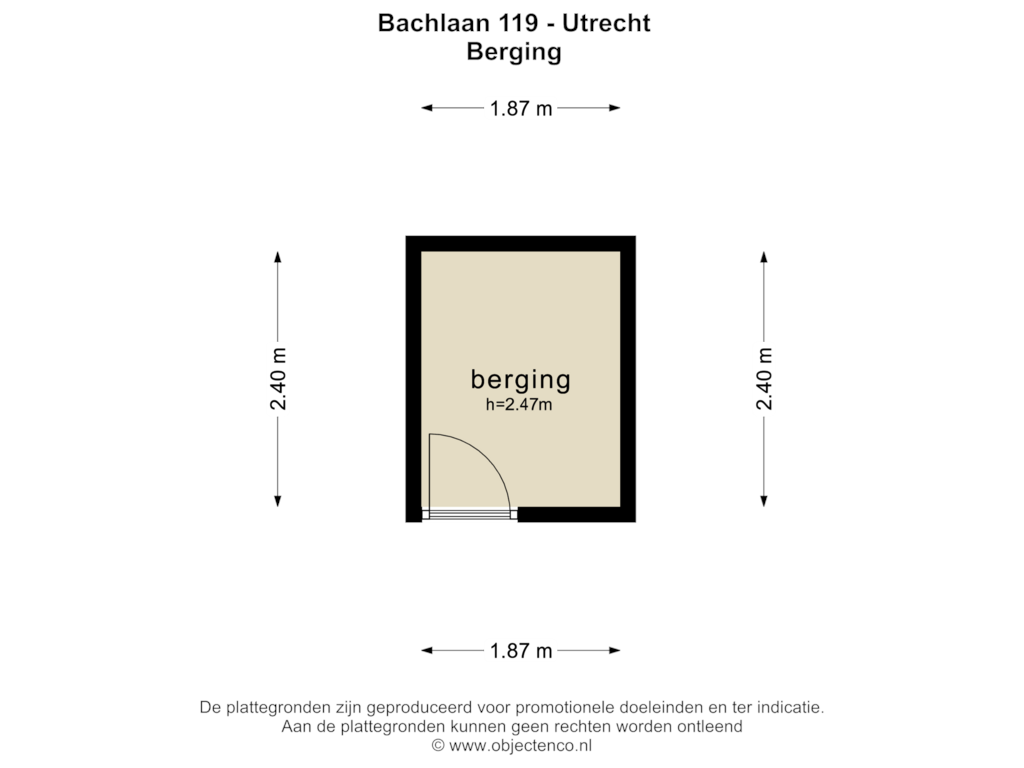 View floorplan of Berging of Bachlaan 119