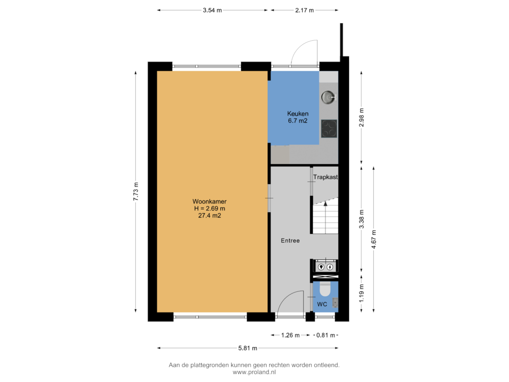 Bekijk plattegrond van Begane Grond van Wilgenstraat 2