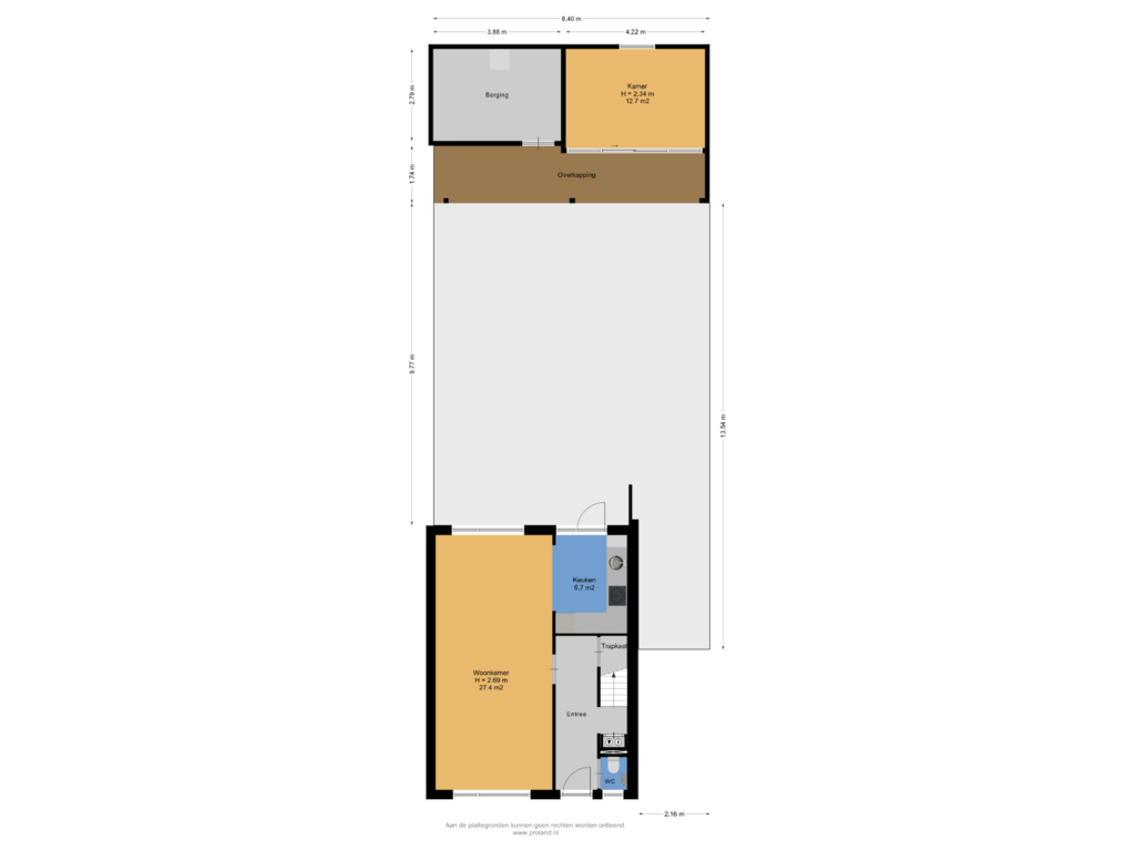 Bekijk plattegrond van Begane Grond Met Kavel van Wilgenstraat 2