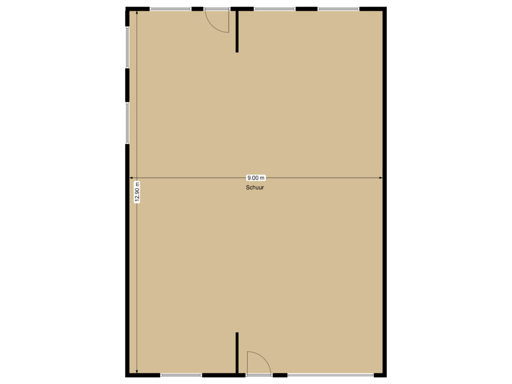 Bekijk plattegrond van Schuur van Hoofdstraat 38