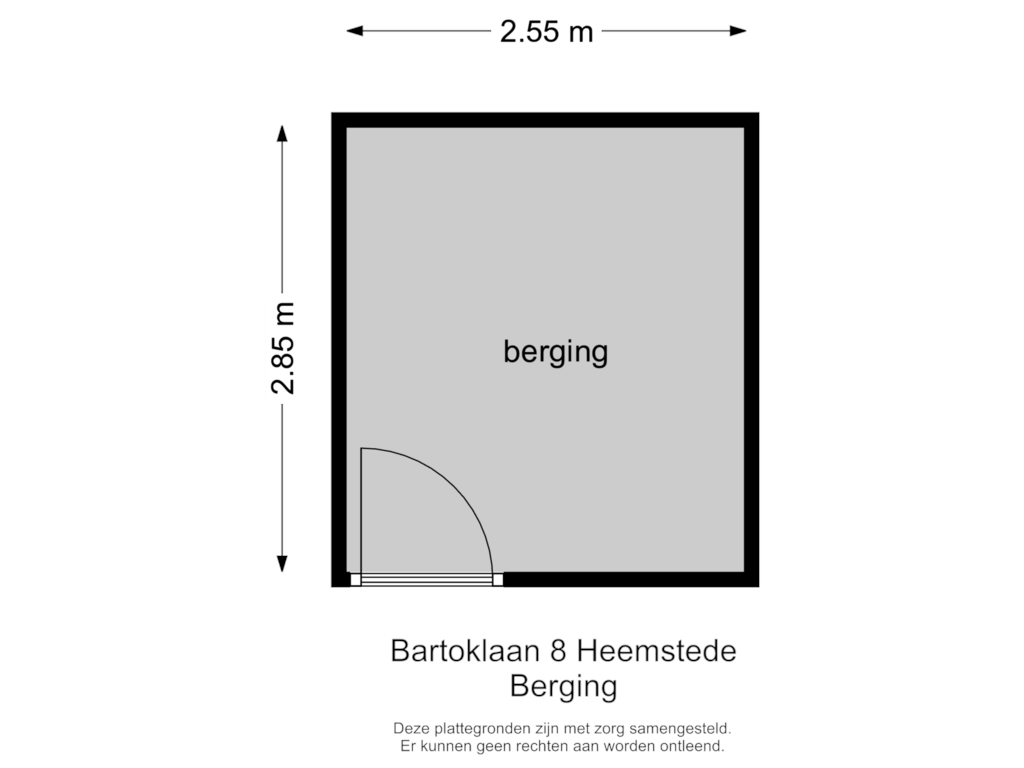 View floorplan of Berging of Bartoklaan 8