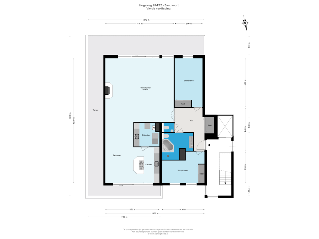 Bekijk plattegrond van 4e_verd van Hogeweg 28-F12