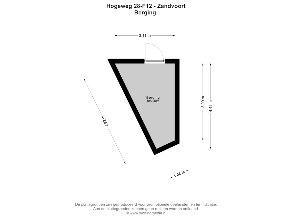 Bekijk plattegrond van Berging van Hogeweg 28-F12