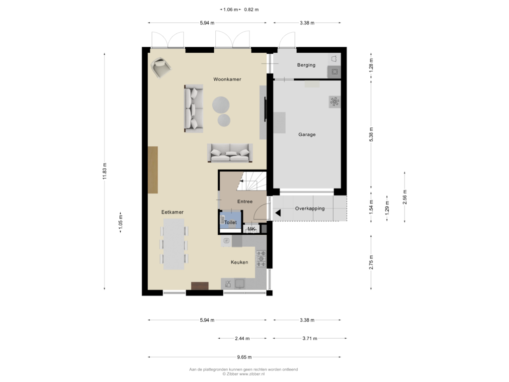 View floorplan of Begane Grond of Hof van Eden 4