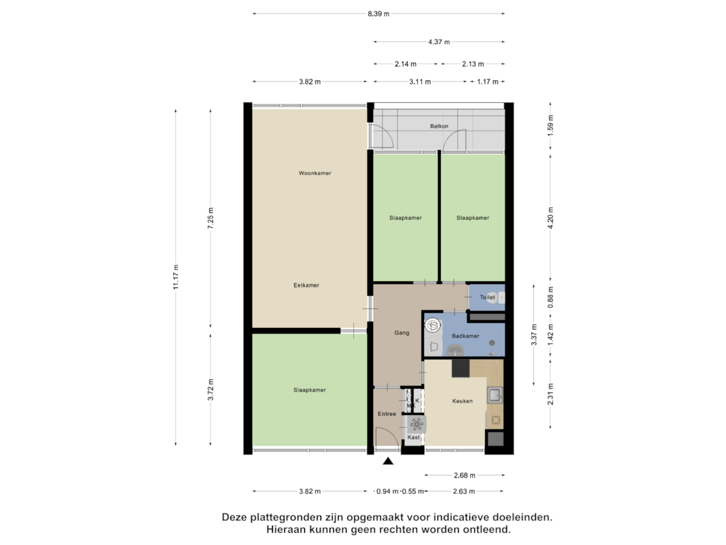 View floorplan of Appartement of De Grote Pekken 530