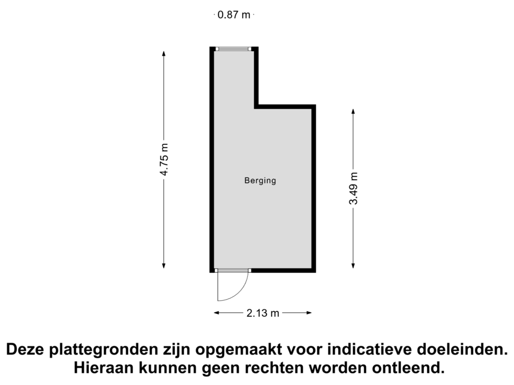 View floorplan of Berging of De Grote Pekken 530