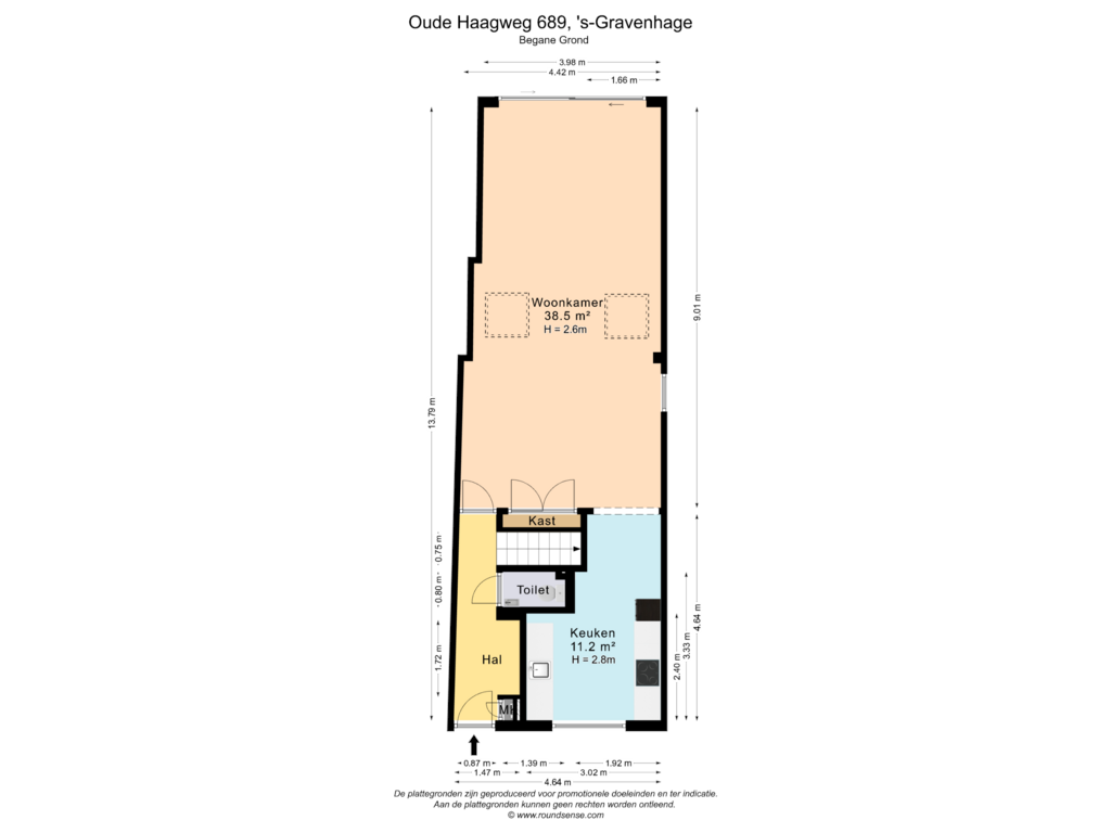 Bekijk plattegrond van Begane Grond van Oude Haagweg 689