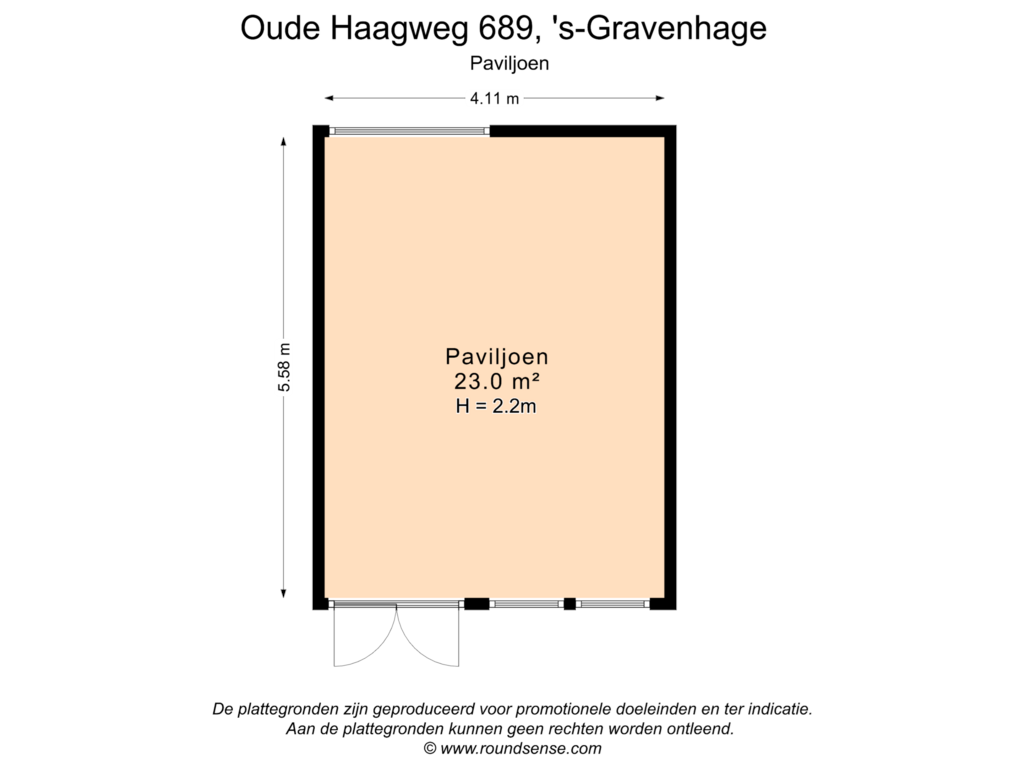 Bekijk plattegrond van Paviljoen van Oude Haagweg 689