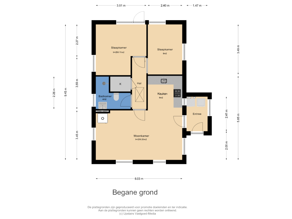 Bekijk plattegrond van Begane grond van Graaf Floris V weg 32-- 32