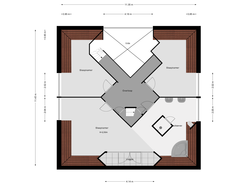 View floorplan of 1e Verdieping of Ringvaartpark 27