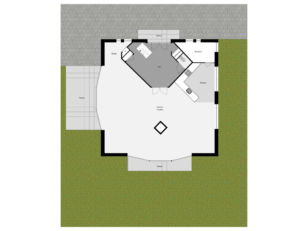 Bekijk plattegrond van Perceeloverzicht van Ringvaartpark 27