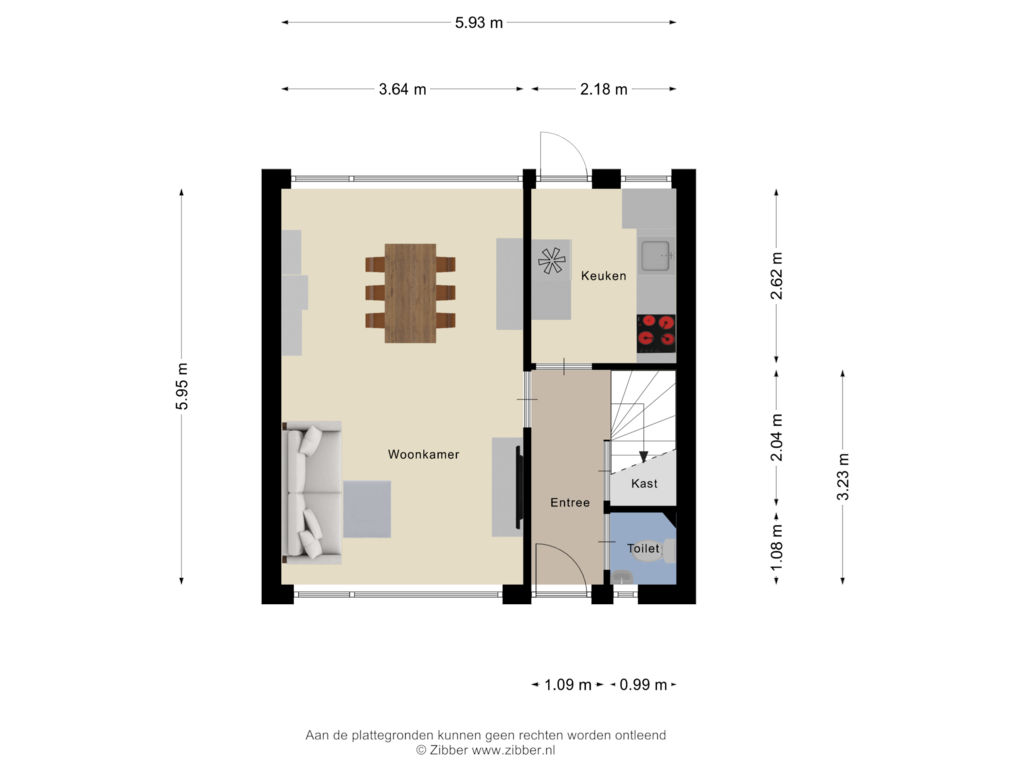 Bekijk plattegrond van Begane Grond van Gerardus Mensstraat 4