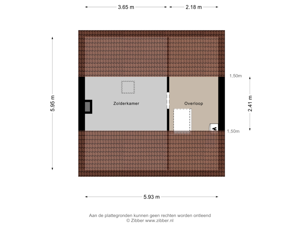 Bekijk plattegrond van Zolder van Gerardus Mensstraat 4