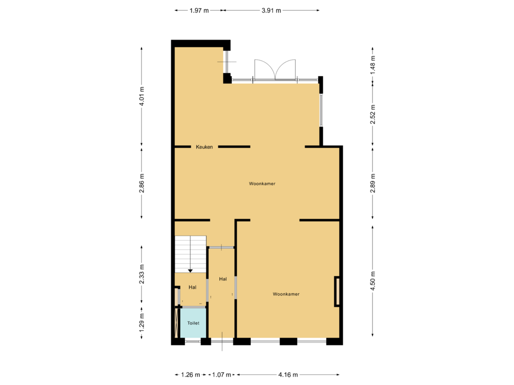 Bekijk plattegrond van First floor van Damstraat 56