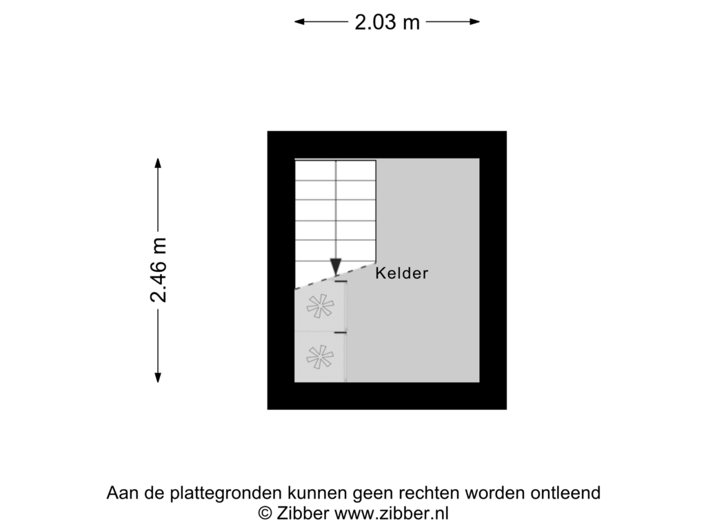 Bekijk plattegrond van Kelder van Sluispad 17