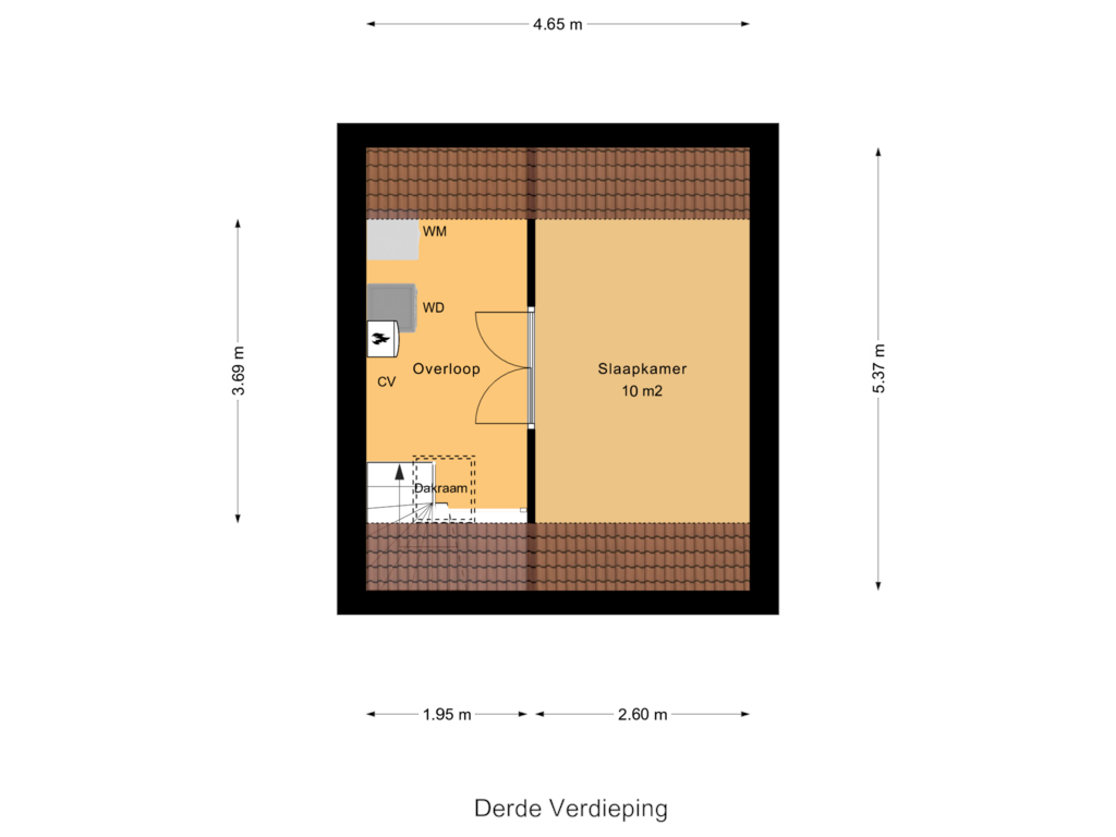 Bekijk plattegrond van Derde Verdieping van Raoul Wallenbergplantsoen 7