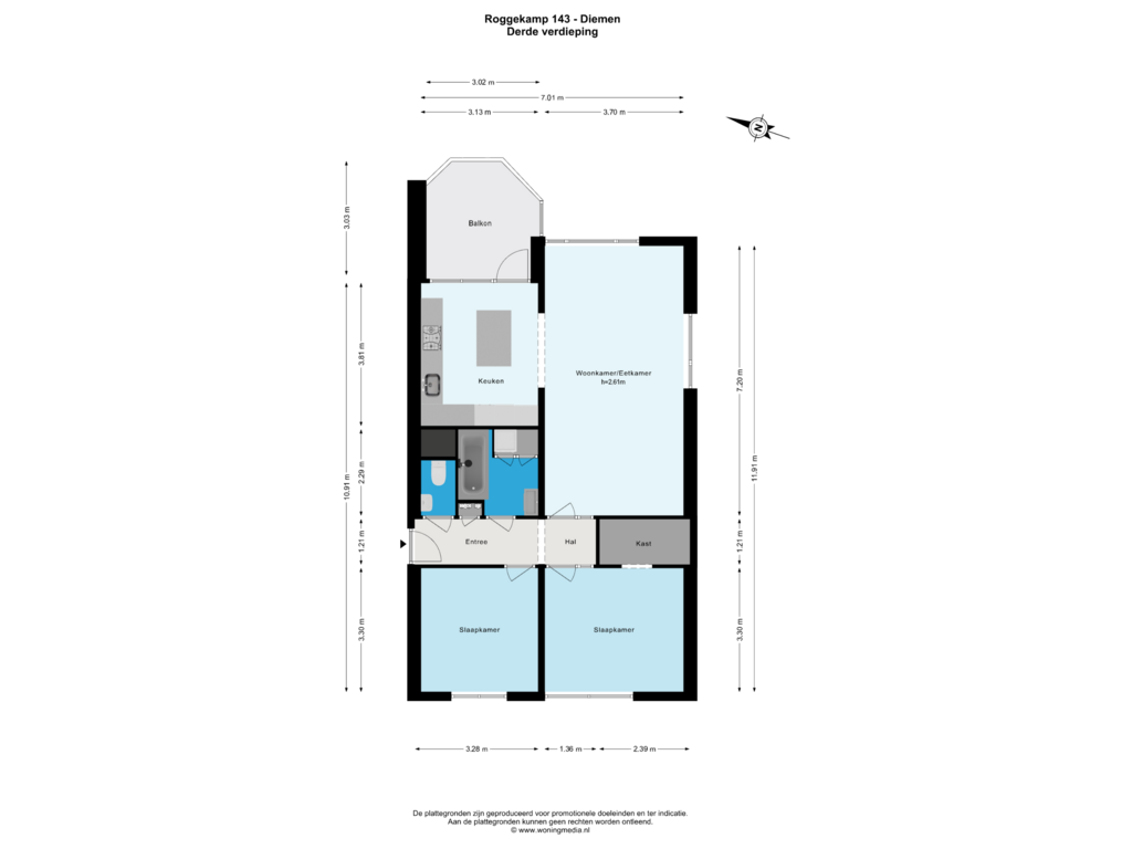 Bekijk plattegrond van 3e_verd van Roggekamp 143